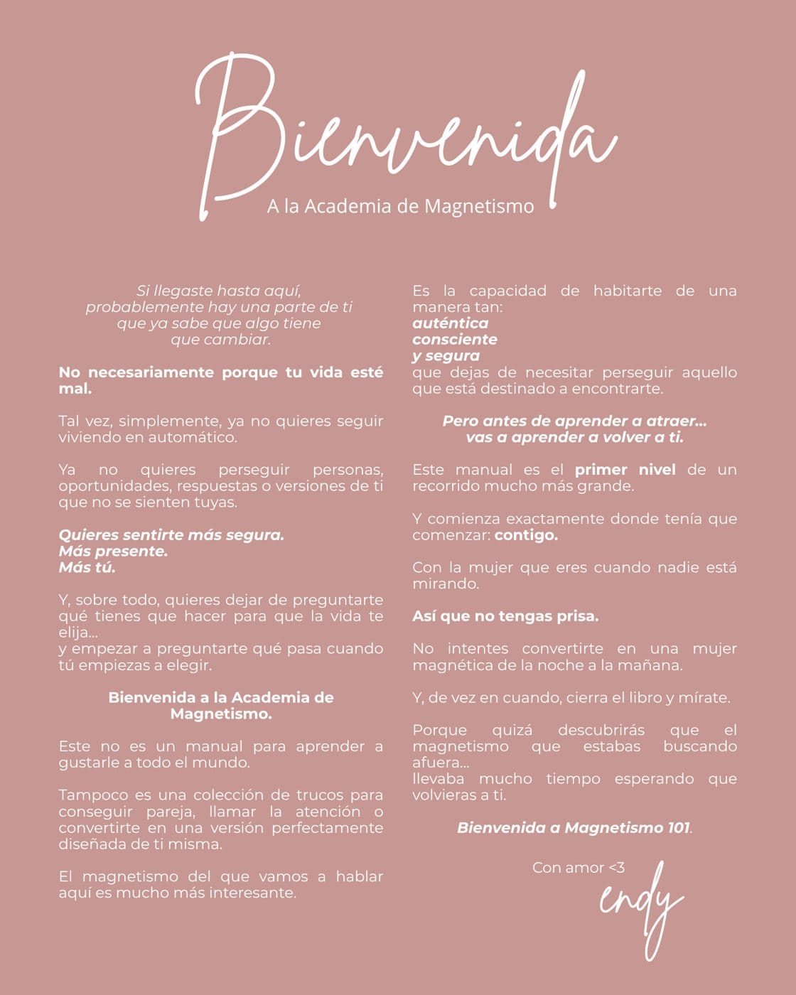 Carta de bienvenida a la Academia de Magnetismo