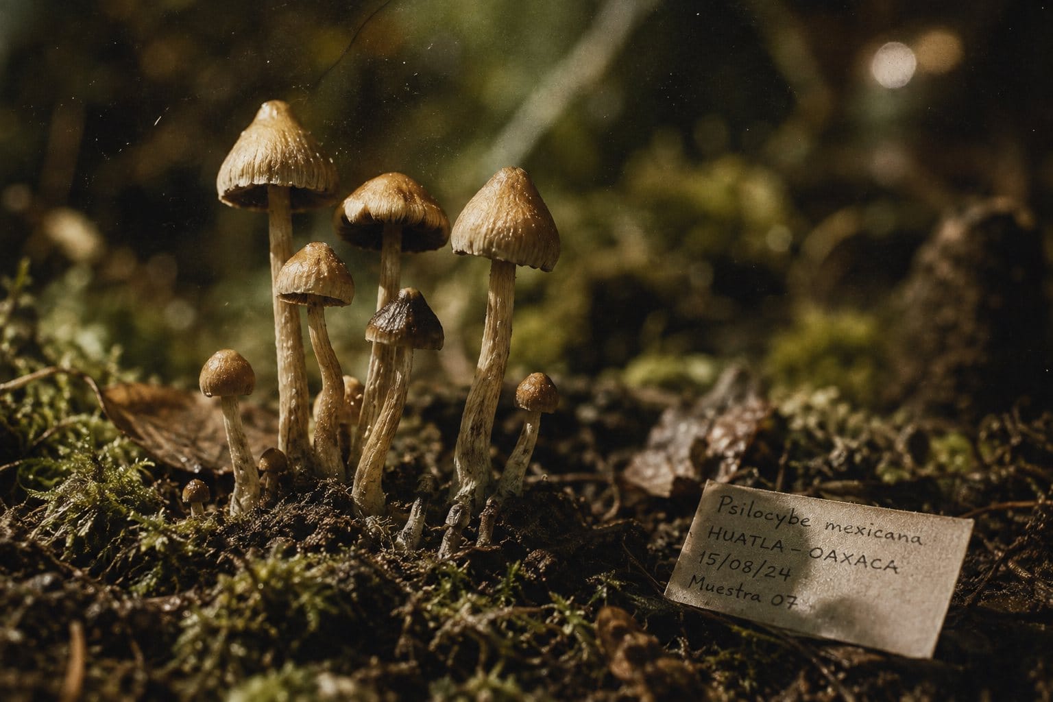 Hongos creciendo en la sierra